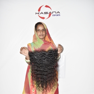 Unprocessed 13*6 Frontal <b>Body</b> <b>Wave</b> Indian Temple Virgin Raw Natural Human Hair Double Weft Machine Made 8 Inches Stretched Curl - Product Image 2
