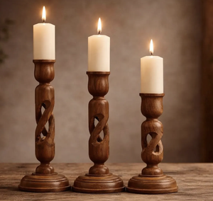 Customize Hot Selling Wood Candle Holder for Living Room Wooden Decoration and Wooden Candle <b>Stand</b> - Product Image 4