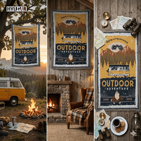 Couverture HYUGA multi-usage en coton et fibre de polyester - Idéale pour les voyages, le camping, la détente - 172x122cm - Style bohème toutes saisons - Unisexe