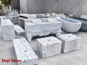 Lavabo de Mármol Tallado a Mano de Lujo Moderno - Lavabo Independiente Premium para Muebles de Baño en Hoteles, Resorts y Villas - Product Image 2