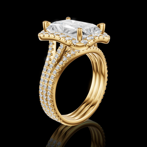 Anillo de Compromiso para Mujer con Diamante Sintético Cultivado en Laboratorio, Corte Brillante Aurum Diam, Color E, Certificado EGL, Chapado en Plata 925, de Lujo - Product Image 4