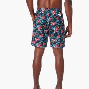 Short de bain décontracté pour homme à imprimé floral, séchage rapide, avec cordon de serrage à la taille et poches, longueur courte, taille mi-haute - Product Image 4