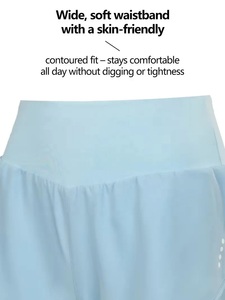 Shorts de sport élastiques pour femmes, taille haute en V, amincissants et couvrant les hanches, doublés - Product Image 1