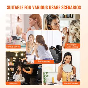Trolley Professionale 5-in-1 Extra Large per Trucco, Valigia Cosmetica in Alluminio, Organizer da Viaggio, Borsa Pratica - Product Image 6