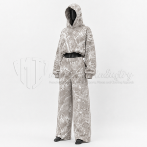 Women <b>Camouflage</b> Hooded <b>Tracksuit</b> Set Full Length Loose Fit Casual Autumn Wear With Side Pockets Elastic Waist - Product Image 3