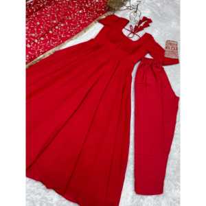 Vestido Anarkali elegante de diseñador para mujer con Dupatta para fiesta Pent Set - Product Image 6