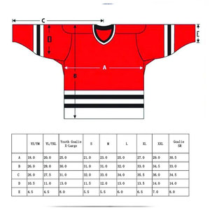 Maillot de hockey sur glace personnalisé sublimé, blanc, orange, bleu, rayé, col en V, manches longues, évacuation de l'humidité, vêtements unisexes pour adultes - Product Image 6