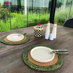 Wholesale Round Seagrass Placemat Handmade Bohemian Style Natural Woven Table <b>Mats</b> Made in Vietnam - Product Image 2
