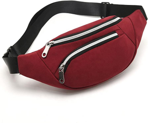 Riñonera deportiva para exteriores, bolsa de cinturón duradera con múltiples bolsillos con cremallera, correa ajustable para correr, senderismo y viajes - Product Image 6