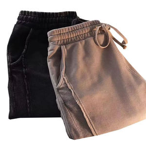 Shorts de sport vintage en polyester pour homme, personnalisables, à séchage rapide, en molleton, taille élastique, écologiques, effet vieilli - Product Image 6