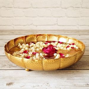 Beautiful Metal <b>Candle</b> Bowl With <b>Floating</b> Flower & <b>Candle</b> Design For Festive Decoration And Inviting Lighting Experience - Product Image 4