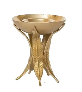 Quemador de Incienso Moderno de Metal Dorado con Soporte en Forma de Hoja, Incienso Árabe Oud, Ecológico, Hecho a Mano, Decorativo, Fragancia para el Hogar, Verano, Otoño - Product Image 1