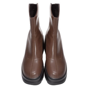 Bottines à plateforme en cuir véritable pour femmes Ann'S, talon épais de 9 cm, semelle épaisse, fermeture éclair, style streetwear tendance - Product Image 5