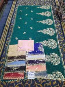 Wholesale Women Chiffon <b>Shawl</b> Paisley Floral Embroidered Rhinestone Lightweight Breathable Scarf OEM ODM Custom - Product Image 3