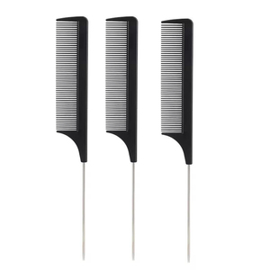 Peigne professionnel à queue de rat en plastique, peigne à queue fine, peigne de sectionnement pour cheveux, extensions capillaires, coloration, aiguilles à crochet pour coupe de cheveux - Product Image 3