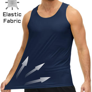 Débardeur de Performance Homme Séchage Rapide Sans Manches Entraînement Gym Fitness Course Athlétique Sportswear Vierge Personnalisable Fabricant 100% - Product Image 3