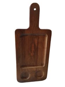 Plateaux de service rectangulaires modernes en bois tendance, luxe, avec fonction planche à découper, 37,50x16x2 cm, épais, poignée antidérapante, compatibles lave-vaisselle - Product Image 5