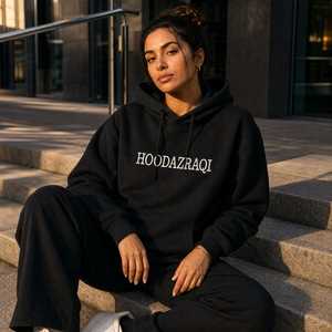 Ensemble survêtement homme premium en coton, pull à capuche oversize et pantalon de jogging, style streetwear hiver, avec logo brodé sur la poitrine - Product Image 5
