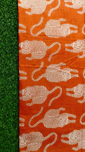 Tissu en coton imprimé tigre orange 2026, très prisé, vendu au mètre, tissu doux et léger pour robes et couture féminine, cadeau pour elle - Product Image 4