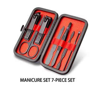 Stainless Steel <b>Nail</b> Kit 7-Piece Manicure <b>Set</b> Portable Professional Tools for Adults Classic Style Travel Use - Product Image 2