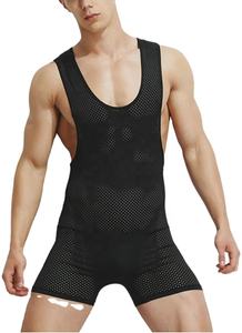 Singlet de Lucha Libre Personalizado con Logotipo, Elástico, Transpirable, Ligero, Profesional, Color Negro, Cómodo para Entrenamiento, Estándar - Product Image 2