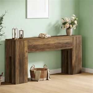 Sturdy Wooden Console <b>Table</b> for Foyer Main <b>Sofa</b> Corridor <b>Side</b> Use - Product Image 3