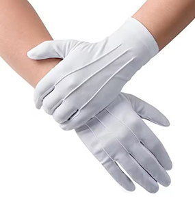 ถุงมือผ้าฝ้ายสีขาวสำหรับผู้ชาย ถุงมือชุดทักซิโด้ ถุงมือสำหรับพิธีการ ถุงมือสำหรับขบวนพาเหรด ถุงมือสำหรับคอสเพลย์ ถุงมือสำหรับใส่เหรียญและเครื่องประดับ ถุงมือสำหรับบัตเลอร์ - Product Image 1