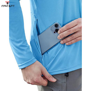Slim Fit Breathable <b>Compression</b> MMA Rash Guard Quick Dry Polyester/Nylon Long Sleeve Gym <b>Shirt</b> for <b>Men</b> - Product Image 4