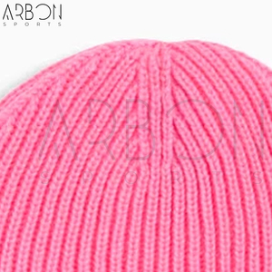Bon vendeur avec le meilleur prix, design le plus récent, style unique avec impression de logo personnalisé, bonnets unisexes décontractés en tissu uni rose, fabriqués sur mesure - Product Image 5