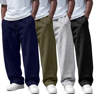 Pantalon de survêtement ample et élégant pour homme, coupe classique, respirant, décontracté, pour le printemps et l'automne, en molleton de coton, idéal pour la gym et l'entraînement. - Product Image 1