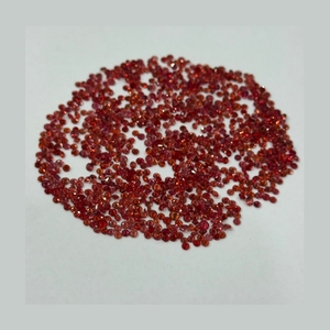Zafiro Rojo Anaranjado Natural de la Mejor Calidad, Corte Redondo de Diamante de 2 mm, Calibrado, Tailandia, Grado de Joyería Fina AAAA - Product Image 1