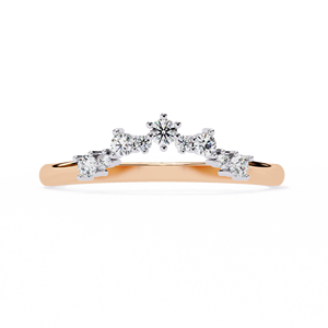 Bague en or rose 10k 14k 18k avec diamant synthétique taillé, simple, légère, pour usage quotidien, diamant cultivé en laboratoire CVD HPHT - Product Image 1