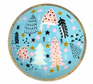 ชามไม้พิมพ์ลายอเนกประสงค์ทำด้วยมือสำหรับเตรียมทำอาหารหรือผสมและเสิร์ฟพร้อมในราคาที่ดีที่สุด - Product Image 1