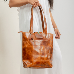 Bolso Tote de Cuero Genuino con Grabado Floral Hecho a Mano para Mujer, Impermeable, Portátil, con Asa Superior, Color Turquesa, para Todas las Temporadas - Product Image 3