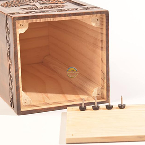 Handmade Wooden <b>Ashes</b> Urn for Memorial Services Luxury Walnut Wood Cremation Urn for Human <b>Ashes</b> - Product Image 2