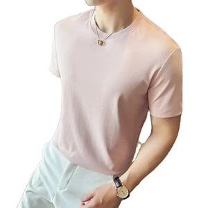 Camiseta para hombre, novedad de verano 2025, Camiseta de algodón puro de seda fina, Camiseta de cuello redondo, deportes, Fitness, correr, ropa informal para hombre - Product Image 5