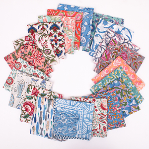 Pañuelo Cuadrado de Algodón 100% Estampado a Mano en Jaipur, Estilo Bohemio y Ecológico - Product Image 5