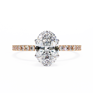 Anillo de Compromiso con Diamante Ovalado de 1 Quilate Cultivado en Laboratorio, Diseño Único, Oro de 14K, Certificado IGI, Diamante VS DEF para Aniversario o Boda - Product Image 2