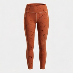 High Quality <b>Womens</b> Mid Waisted Yoga <b>Leggings</b> Solid <b>Pattern</b> Fitness Pants Workout Activewear Available Customized Color - Product Image 1