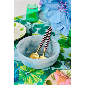 Juego de cucharas de resina artesanales inspiradas en flores ecológicas, cuencos de comedor desechables de textura ahumada, cucharas a juego para - Product Image 5