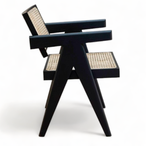 Reposabrazos de Ratán Antiguo de Estilo Casual Moderno con Estructura de Madera de Teca y Diseño Minimalista para Muebles del Hogar - Product Image 4