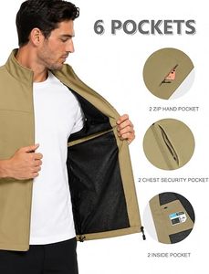 Veste d'hiver matelassée unisexe légère, coupe-vent, écologique, mince, sans manches, fermeture éclair intégrale, col montant, multi-poches, décontractée - Product Image 2