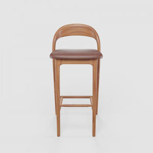 Silla de Barra de Madera de Teca Sólida, Taburete de Madera para Cocina, Bar, Cafetería, Restaurante, Fabricante y Proveedor de Muebles, OEM - Product Image 5