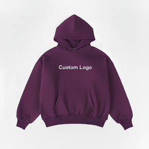 Sudadera con capucha unisex estampada, de algodón 100%, de gran tamaño, resistente al viento, con bordado desgastado y efecto descolorido por el sol, venta al por mayor. - Product Image 2