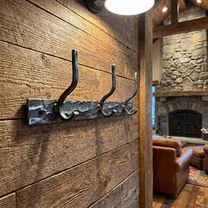 Solid Iron Decorative <b>Wall</b> <b>Coat</b> <b>Rack</b> With Multiple Hooks Stylish Entryway Organizer For Purses Backpacks Scarves <b>Coats</b> - Product Image 3