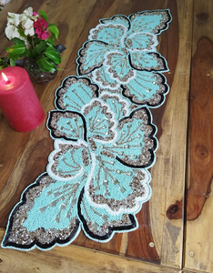 Elegante Camino de Mesa Artesanal con Cuentas, Mantel de Algodón de Lujo Estilo Boho para Decoración de Comedor, Ideal para Navidad y Fiestas - Product Image 3