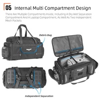 Rhinowalk Mechanic 50-70l Moto Queue Siège Sac Pack Aventure Grand Bagages Arrière pour ADV Longue Distance Touring Sacoche