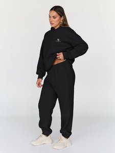 <b>Women</b> Solid Color Oversized <b>Fleece</b> Hoodie <b>Joggers</b> Set Cotton Tracksuit Casual Winter Loungewear Loose Fit Full Length Pants - Product Image 3