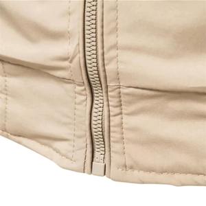 Chaqueta Bomber de Otoño para Hombre Talla Grande, Cuello Alto de Lona, Cierre de Cremallera, Resistente al Viento, Transpirable, Corte Regular, Ropa Exterior Informal - Product Image 2