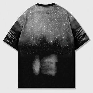 Camiseta Personalizada 2026 para Hombre, Estilo Grunge Punk con Pedrería, Cuello Redondo, Manga Corta, Informal, para Verano, Rave y Streetwear - Product Image 2